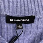 525 America Blue Ribbed Flared Midi Skirt S New Photo 3