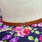 EMG sombrero hat woven floral fabric beach hat cute summer accessory hat sun hat Blue Photo 3