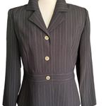 Vintage Miss Dorby 2 piece pin stripe office/dinner outfit. Sz.10 Black Photo 1