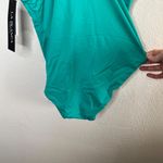 La Blanca Womens Strappy One Shoulder One Piece Swimsuit 12 Emerald Photo 4