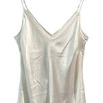 H&M Womens White Satin V Neck Camisole Top Tank Shirt Size Medium Photo 0