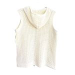 Nicole Miller Artelier by sleeveless hooded Full Zip Knit sweater Sz M Photo 1