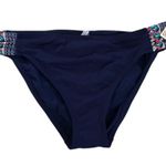 🔵 SALE 3/$25 CAPTIVA BY CHRISTINA SWIMWEAR BIKINI BOTTOM BOHO NAVY MULTI L Blue Size L Photo 0