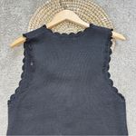 Yarnworks Women’s Vintage 90s Floral Embroidered Button Front Sweater Vest MP Black Size undefined Photo 4