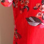 A New Day  Faux Wrap Ruffle Hem Red Floral Dress Target XS Photo 3