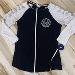 PINK - Victoria's Secret  Silver Sequin Baseball Tee Shirt Top Size Extra Small Photo 12