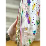 White Rainbow People Holding Join Hands Love Yourself Silk Scarf 90s Teacher Photo 2