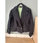 Kut From The Kloth Women Sherpa Fleece Emaline Double Breasted Jacket Navy Sz XS Photo 1