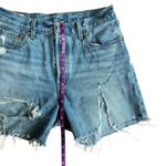 Levi's Premium 501 Distressed Denim Cutoff Shorts Size 29 Medium Wash Photo 4