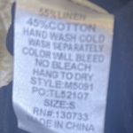 Umgee NWT Black Linen Cotton Fringe Boho Pants Women’s Small Photo 4