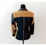 Alberto Makali Vintage  Patchwork Animal Print Blazer Top Set 6 Suede Leather Photo 4