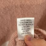 Bibi soft fuzzy striped relaxed Crewneck sweater size S Pink Photo 9