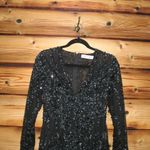 Mac Duggal   10976 Black Long Sleeve Sheer Embellished Mini Dress Photo 6