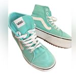Vans Filmore Hi Tapere Platform in Aqua Sky Canvas sz 7 Sk8 sneaker lace up shoe Photo 2