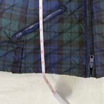 Talbots Petites Down Puffer Vest Plaid Green Blue Blackwatch Check Size P Photo 5