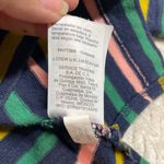 J.Crew  Womens Navy Multi Colored Striped Preppy 3/4 Sleeve Cotton Shirt XL Photo 7