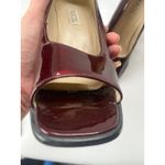 Vtg Precis 90s Patent Peep Toe Womens Shoes Sz 7.5 Chunky Heel Retro Y2K Square Red Photo 6