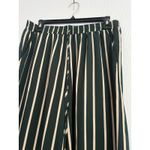 Anna Grace Striped Wide Leg Palazzo Pants, Green & Cream Vertical Stripes, Flowy Photo 3