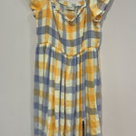 Arizona Jeans Purple and orange  co gingham‎ midi dress Photo 0