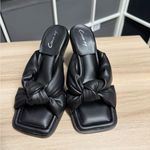 Circus NY by Sam Edelman Chic Black Square Toe Chunky Heeled Slade Sandals Size 7.5 Photo 2