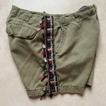 ZARA Green Woven Embroidered Tassel Shorts Size 4 Photo 4
