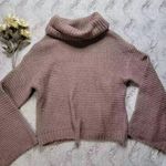 Gentle Fawn  Collection Soft Bell Sleeve Slouch Turtleneck Knit Sweater Blush Photo 0