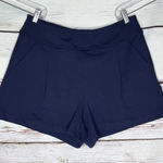 Halara NWT XL Navy Blue High Waisted Wide Leg HaloTek Air Athletic Work Shorts Photo 0