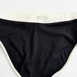 Jessica Simpson [] Black White Ribbed High Waisted Bikini Bottom NWT Size Large L Photo 4