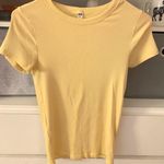 Uniqlo Ribbed Yellow Tee Photo 0