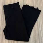Spanx  Cropped Flare Raw Hem Black Denim Jeans Size Large Photo 1