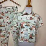 Billabong Hana Koa Beach surfer short sleeve button shirt & pants set NEW SMALL Photo 2