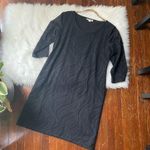 Black Laser Cut Half Sleeve Dress Size Large Photo 4