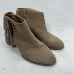 Vionic  Suede‎ Fringe Ankle Booties Western Accents Taupe Brown Women's Size 9 Photo 5