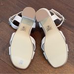 🛍️ D Heart Cream Open Toe Criss Cross Ankle Strap Suede Like Block Heel 6 NWOT Photo 6