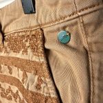Anthropologie Pilcro Hyphen Brown Embroidered Shorts SZ 26 Mid-Rise Boho Hippie Photo 3
