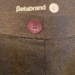 Betabrand  Charcoal Straight Leg Classic Dress Yoga Pull On Pant Trousers Size L Photo 4