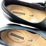 Clarks Collection Black Leather Mary Jane Heels Women’s Size 6.5 Witchy Demure Photo 7