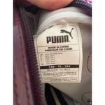 Puma  Purple Patent Vinyl Mini Handbag Purse Logo Zip Closure Studs Photo 3