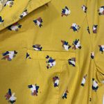 Modcloth  Yellow Daytime Dynamo Retro Button Up Floral Collared Top Size Small Photo 4
