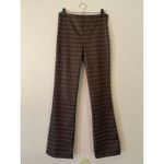 ZARA  Brown Navy Patterned Stretchy Straight Leg Dress Pants Boho Women's Small Photo 1