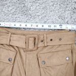 Guess Faux Suede High Rise Cargo Pocket Shorts Size Small Belted Brown Tan Photo 8