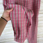 Vintage pink and brown plaid Highwaisted pull on pants Size L Photo 2