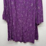 Croft & Barrow Women's Purple Top 3X Relaxed Long Length Party Evening Holiday Photo 3