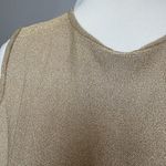 Ellen Tracy NWT Linda Allard Sleeveless Gold Metallic Pullover Sweater Large Photo 2