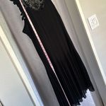 AVENUE PLEATED BLACK DRESS WITH LACE YOKE. Sz: 2X Photo 6