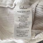 Lulus  Open Back Floral Tie White Short Sleeve Bodysuit Photo 6