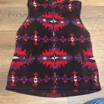 CHAPS  Sport Womens Aztec Navajo Fleece Vest zip up Jacket Tribal Western L Photo 2