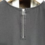 Madewell  Black Mini Dress Leather Pocket T-Shirt High-low Dress Exposed Zip XS Photo 12