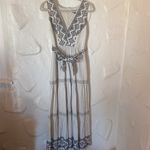 PatBo EMBROIDERY MAXI DRESS sz 2 Tan Photo 3