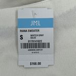 J. McLaughlin  Rianna Sweater Small NWT $168 Cotton Crewneck Solid White Stitch Photo 4